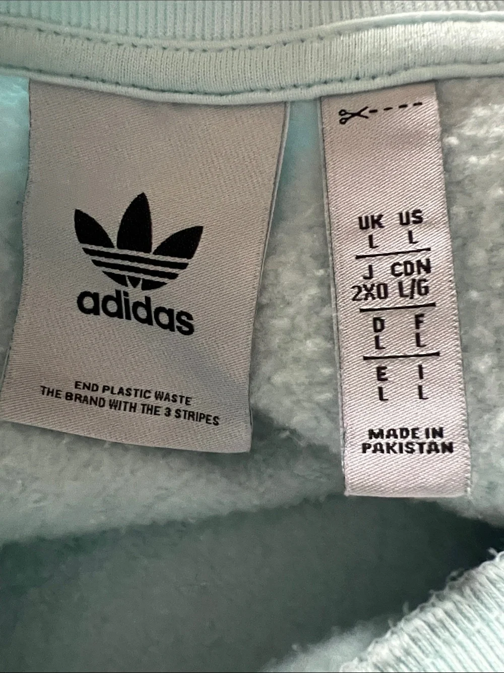 adidas Men’s Pastel Blue Trefoil Crewneck Sweatshirt